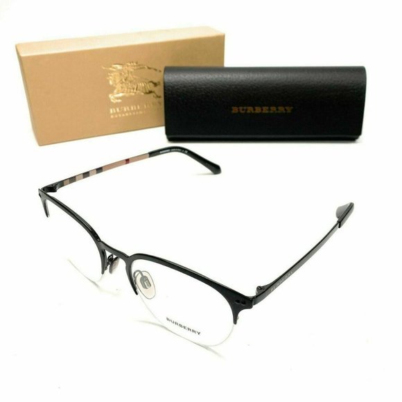 Burberry Black 53mm Men's Eyeglasses! New! - Picture 1 of 4